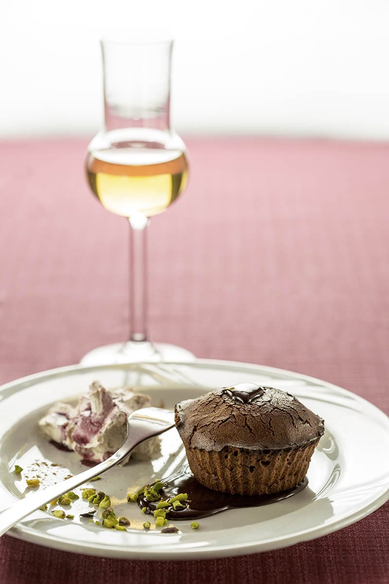 Cuore tenero, muffin al cioccolato fuso con peperoncino